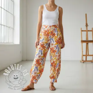 Viscose RADIANCE Old flowers digital print