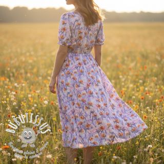 Viscose RADIANCE Dried flower digital print