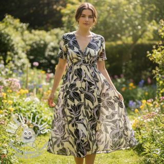 Viscose ROSELLA STRETCH Flowers