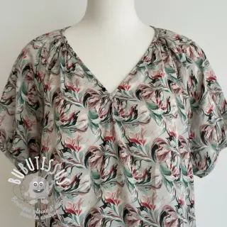 Viscose RAYON POPLIN Diverse graphics design E digital print