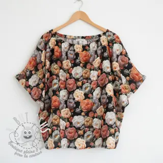 Viscose RAYON POPLIN Knitted design F digital print