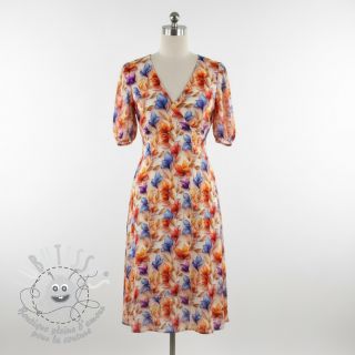 Viscose RAYON POPLIN Leafs design D digital print