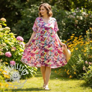 Viscose RAYON POPLIN Colorful Patterns design D digital print