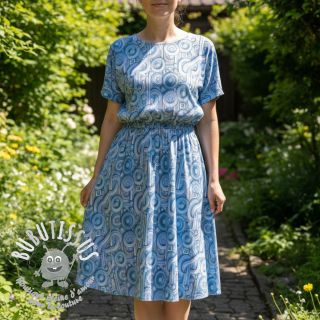 Jersey VISCOSE Unity blue digital print