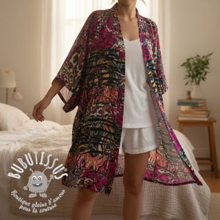 Viscose Dimulti red digital print