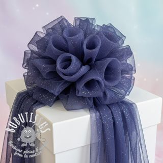 Tulle pour jupe tutu ROYAL MULTI FOIL navy