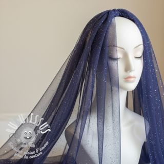 Tulle pour jupe tutu ROYAL MULTI FOIL navy