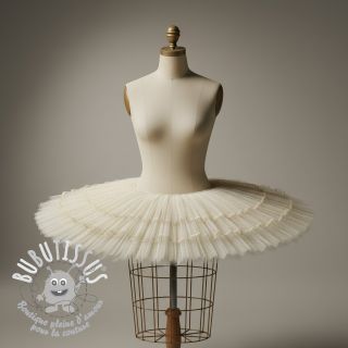 Tulle pour jupe tutu ROYAL SPARKLE ecru gold