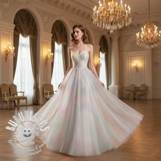 Tulle pour jupe tutu Rainbow glitter design I