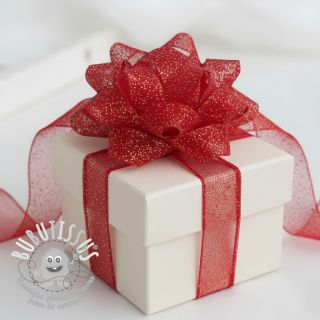 Tulle pour jupe tutu ROYAL SPARKLE red silver