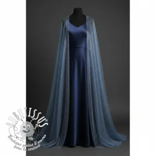 Tulle pour jupe tutu ROYAL SPARKLE jeans silver