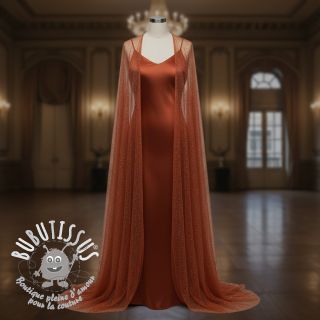 Tulle pour jupe tutu ROYAL SPARKLE rust gold