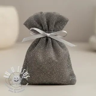 Tulle pour jupe tutu ROYAL SPARKLE dark grey silver