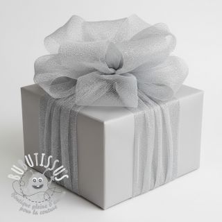 Tulle pour jupe tutu ROYAL SPARKLE grey silver