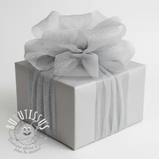 Tulle pour jupe tutu ROYAL SPARKLE grey silver