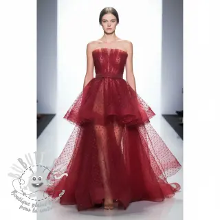Tulle pour jupe tutu SPOT bordeaux