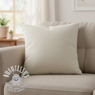 Tissu mélange lin et cotton Lira mini stripe beige