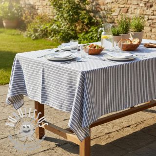 Tissu mélange lin et cotton Lira big stripe jeans