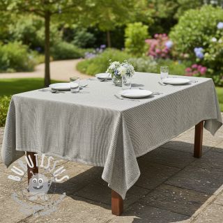 Tissu mélange lin et cotton Lira mini stripe black