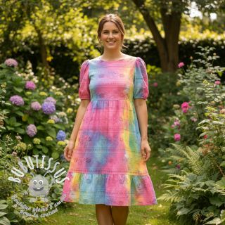 Tissu coton EMBROIDERY Tie dye Della design B