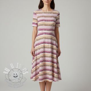 Tissu coton Small stripes Snoozy old pink