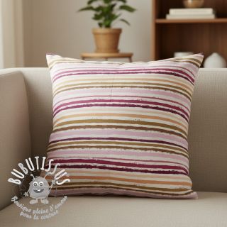 Tissu coton Small stripes Snoozy old pink