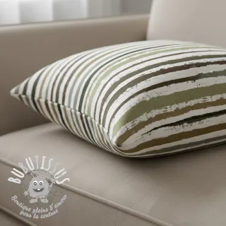 Tissu coton Big stripes Snoozy taupe