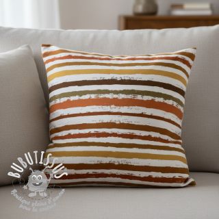 Tissu coton Big stripes Snoozy brick