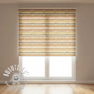 Tissu coton Small stripes Snoozy brick