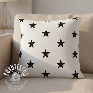 Tissu coton Stars white/black