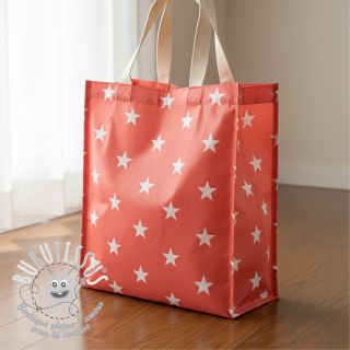 Tissu coton Stars coral