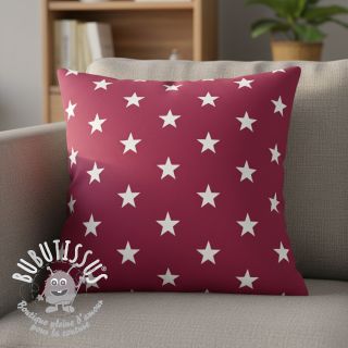 Tissu coton Stars cerise