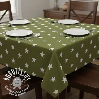 Tissu coton Stars green