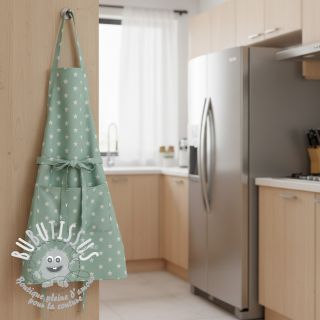 Tissu coton Stars mint