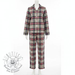 Tissu coton YARN DYED CHECK BRUSHED pickle