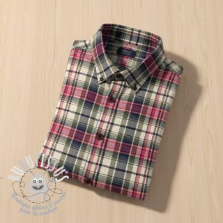 Tissu coton YARN DYED CHECK BRUSHED pickle