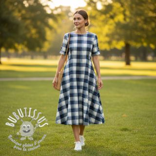 Tissu coton YARN DYED CHECK BRUSHED Silva design A