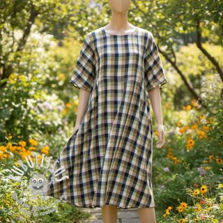 Tissu coton YARN DYED Square pickle