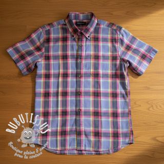 Tissu coton YARN DYED LUREX Check purple