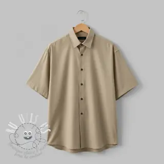 Tissu Popeline de coton light brown
