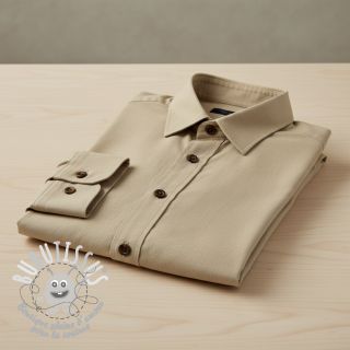 Tissu Popeline de coton dark beige