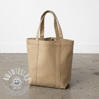 Tissu Popeline de coton dark beige