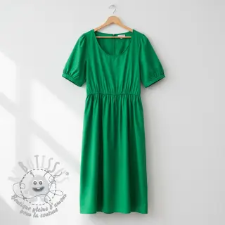 Tissu Popeline de coton kelly green