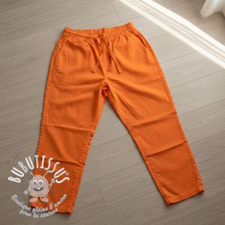 Tissu Popeline de coton tangerine