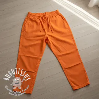 Tissu Popeline de coton tangerine