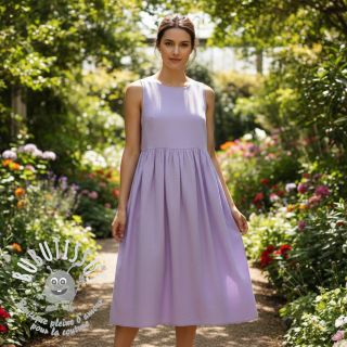 Tissu Popeline de coton bright lilac