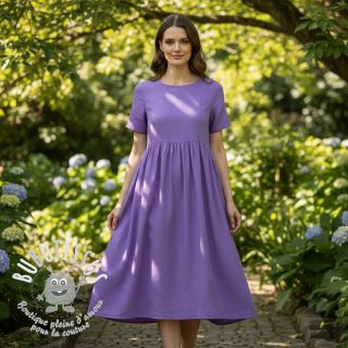 Tissu Popeline de coton purple