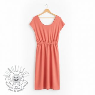 Tissu Popeline de coton dark coral