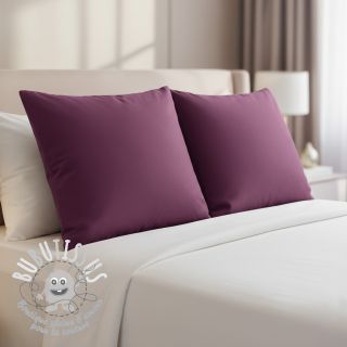 Tissu Popeline de coton aubergine