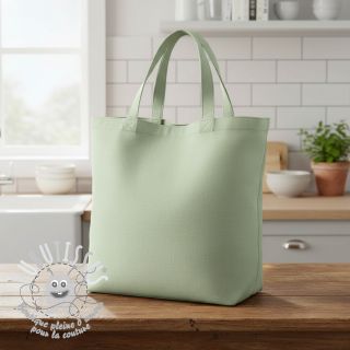 Tissu Popeline de coton sage